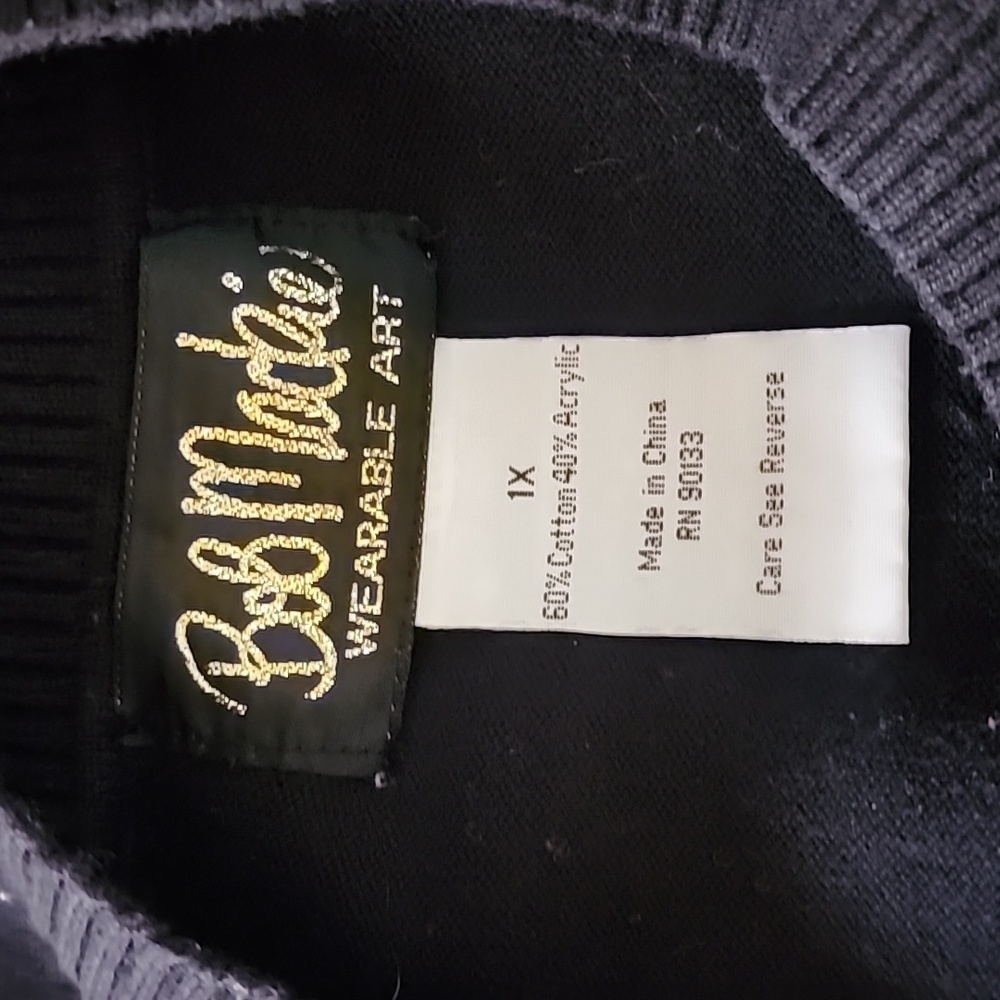 Vintage Bob Mackie Wearable Art Crewneck Embroide… - image 7